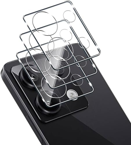 Aerku Cámara Trasera Lente Protector de Pantalla para Xiaomi Redmi Note 13 5G [3 Piezas],HD Sin Burbujas Cristal Templado Cámara Protector [Transparente]