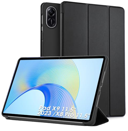 Bighan Case Compatible with Honor Pad X9 11.5 2023 /X8 Pro 11.5 2023, Slim Smart Folio Trifold Stand with Auto/Sleep Tablet Case-Black