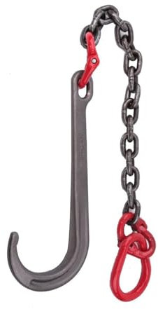 Hindernisauto 5T Auto Tow Hook Anhänger Kette - J-förmige Rettungs Tow Hook, Hängender Kettenhaken Typ J, Transport-Abschleppkette, Verzinkter Sicherheitshaken Für Die Bergung Von Autowracks Pannenwag