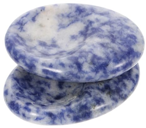 FRCOLOR 4 Stück Dekompressionsstein Steine Humidore Chakra-kristalle Taschendaumen Massage Werkzeug Mini-schabeplatte Relief-daumenstein Hochzeit Edelstein Naturstein Schaber Haushalt
