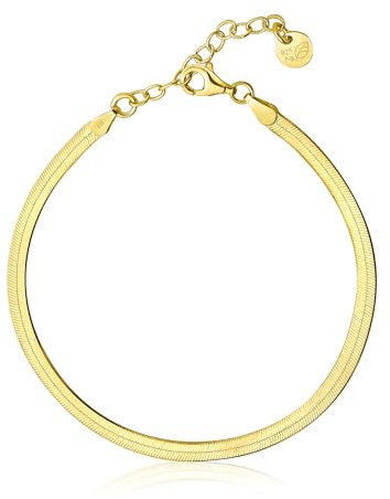 Mary & Jules Armband Damen Gold aus 925 Sterling Silber, vergoldet, aus recyceltem Silber, Armkette Damen Gold, Armband Gold, Geschenke für Frauen & Mädchen, hautverträglich