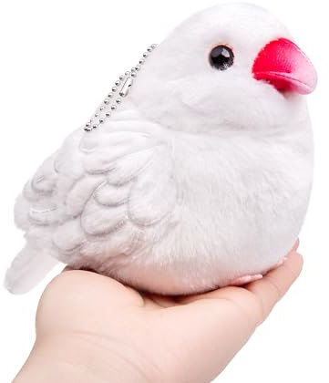 Tiny Heart Fumintori Stofftier Plüschtier realistisches Vogel Plüsch schönes Tier niedliche und weiche Geschenke Plüsch-Vögel für Kinder Jungen und Mädchen Spielzeug braun 15cm/6”