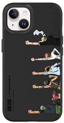 RhinoShield Case kompatibel mit [iPhone 14/13] | SolidSuit - MagSafe-kompatibel -Stoßdämpfende & schlanke Schutzhülle mit Premium Finish - Schwarz [One Piece/X Mark of Friendship Colored]