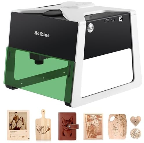 Holbine D3 Engraver - 3W Mini Engraving Machine - Easy Setup for Beginners