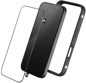 RHINOSHIELD RhinoBuff FPS Präzisions-Kit Kompatibel mit [iPhone 16] | Gaming-Controller Bumper-Case mit mattem Displayschutz, Knöpfe mit patentierter Technologie für PUBG, optimale Belüftung - Schwarz
