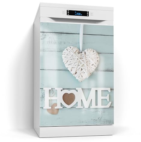 DEQORI Lámina magnética para lavavajillas 60 x 80 cm, diseño de letras de madera para casa, alfombrilla magnética decorativa, protección para lavavajillas, lámina decorativa autoadhesiva, magnética y