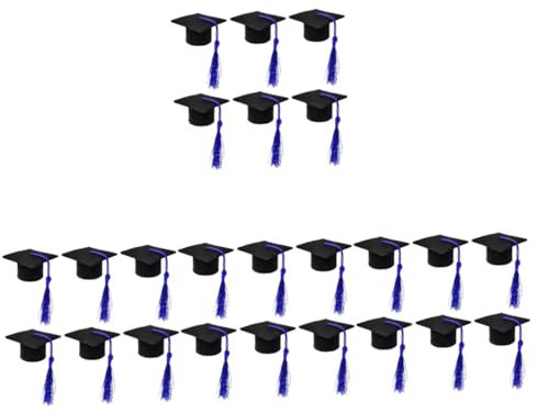 Amosfun Stk Doktorflaschenabdeckung doktorhut mini weinflaschenverschlüsse Graduierung Weinflaschendeckel Weinflaschenverschluss Bier bastelset süßigkeiten Doktortitel Blue