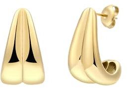 XENOX® Duo Drop Ohrringe - Damen Ohrringe aus hochwertigem Edelstahl, 100% Wasserfest | X2674G