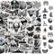 Reisen Aufkleber 2 x 60 Stücke, Graffiti Wasserfeste Schwarz und Weiß Sticker, Graffiti Wasserfeste Aufkleber Deko für Skateboard Laptop Handy Koffer Helm Motorrad, Wanderaufkleber Outdoor Sticker