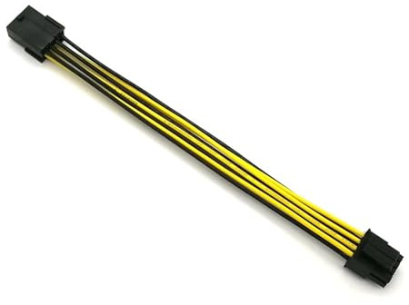 ChunLK 10pcs PCI-E 8Pin GPU Female to CPU 8Pin 4+4Pin Power Adapter Cable-20CM
