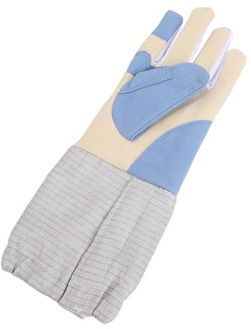 equlup Fechtenhandschuh, Linke Hand gepolsterte gestrickte Stoff Säbel Ephee Handschuh professioneller Anti -Slip -atmungsaktives Zaunhandschuh für die Fechten -Match -Übung (Xs)