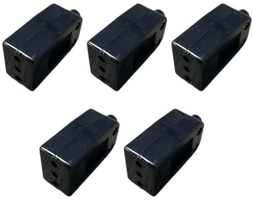 gloca Set 5 Prese Volanti 10A 2P+T Nero Femmina Standard Italiano 250V