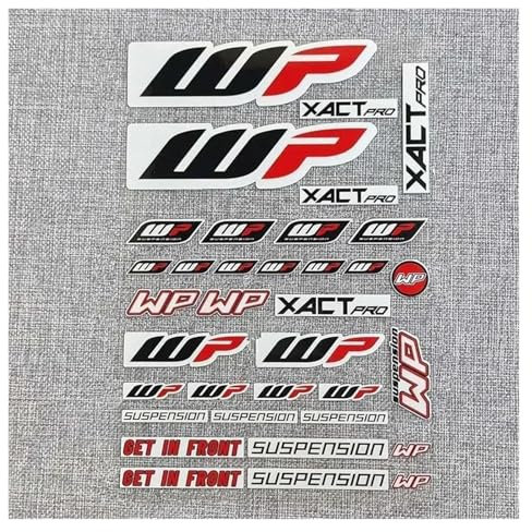XNASU Personalizzato per Duke390 790 1290 WP Moto Shocker Adesivi WP Forcella Ammortizzatore Decalcomania Accessori Moto(White)