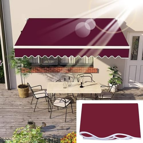 Elektrisch einziehbare Markise für den Außenbereich, 8 x 2,5 m, mit Fernbedienung, Sonnenschutz, Pavillon für Garten, Hof, Veranda, Balkon