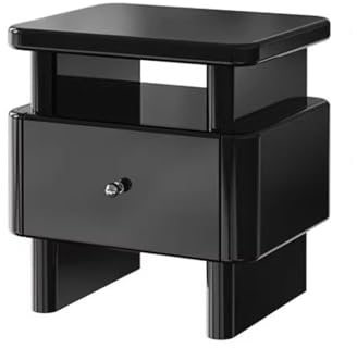 uotmui Snacktisch Einfache Moderne Schwarz Nachttisch Schlafzimmer Retro Platz Wohnzimmer Lagerung Kombination Schrank Sofa Tisch
