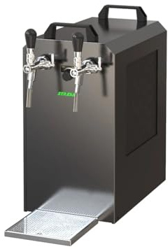 Zapfanlage Stream 80 Bierkoffer Bierzapfanlage Durchlaufkühler 2-leitig Trockenkühler 90 L/h Effiziente Kühlung +2 bis +10°C Rostfreier Stahl
