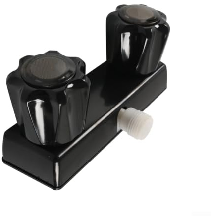 Wodsty RV Outdoor Shower Fitting ABS 4 Inch for White Black RV Outdoor Shower (Black)
