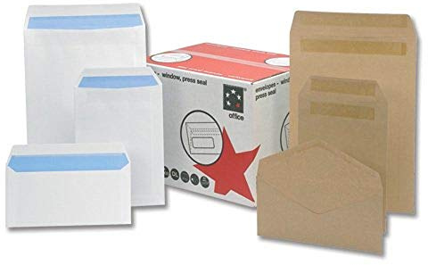 5 Star C4 Envelopes Self Seal Strong Pocket 115gsm Manilla Brown (Pack of 250)