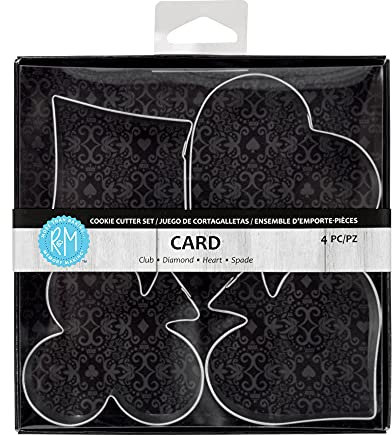 Anniversary House Card Night Cookie Cutter Set, Silver, Ranging from 8.3-9.5cm (3.25-3.75), Ranging from 8.3-9.5cm (3.25-3.75)
