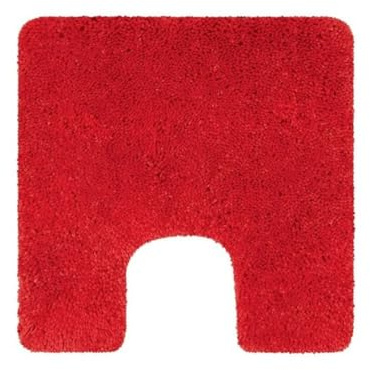Spirella Highland Mikrofaser-Badematte – rutschfest, schnelltrocknend und waschbar – 100% weiches und strapazierfähiges Polyester – Rot – 55 x 55 cm