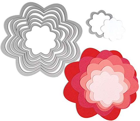 Sizzix 657553 18737553 Framelits Stanzen Set, Stahl, Silber, 0