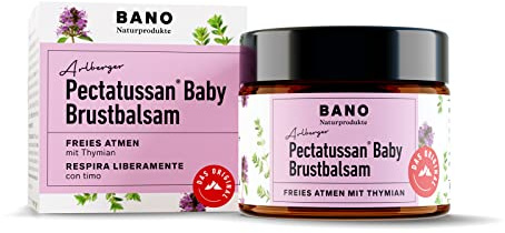 BANO Pectatussan BABY Brustbalsam 50g | für Babys ab 6 Monaten | frei von Mineralöl, Parabenen, Farb- und Konservierungsmitteln | 100% natürliche Inhaltsstoffe