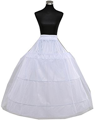 Reifrock Petticoat aus Satin, 3 Ringe, Taille Umfang bis 110cm, JL4803WX