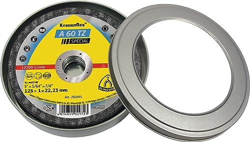 Klingspor Kronenflex A 60 TZ Trennscheiben 0,8-1,0 mm - für Edelstahl und Metalle - KT|EXTRA|A60TZ|S|GER|125X1X22,23|DOSE -UN - Inhalt: 10 Stück