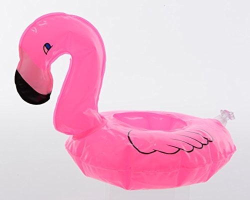 Becherhalter Getränkehalter Flamingo aufblasbar PVC Partygag rosa