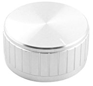 sourcing map Aluminium Potentiometer Lautstärkeregler 40mm x 18mm für 6mm Dmr. Rändelwelle de