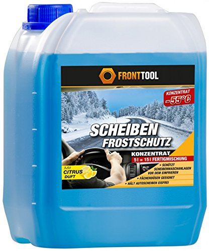 FRONTTOOL Scheibenfrostschutz Konzentrat 5L | Scheibenreiniger bis -55 Grad | keine Streifenbildung (5 Liter)