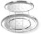 HENDI Soporte de bandejas Redondas, Soporte para Servir y presentar Alimentos, mariscos, con 2 Platos: Ø 300/400mm, ⌀400x(H) 200mm, Acero Inoxidable, Plata