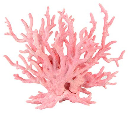 Saim Plastic Coral Aquarium Plant Aquascaping 5.5 Height Light Pink
