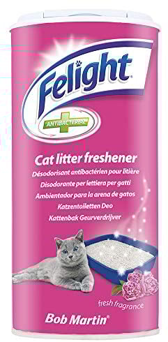 Bob Martin Felight Anti-Bacterial Cat Litter Freshener Peony Pink Scent, 300ml (Pack of 6)
