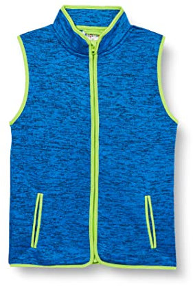 Playshoes Gilet in pile, Piano da esterno Unisex - Bambini e ragazzi, pile lavorato a maglia blu, 128