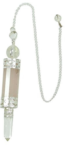 Harmonize Crystal Rose Quartz Wand Pendulum Dowsing Light Pink Reiki Healing Stone Balancing Spirtual Gift