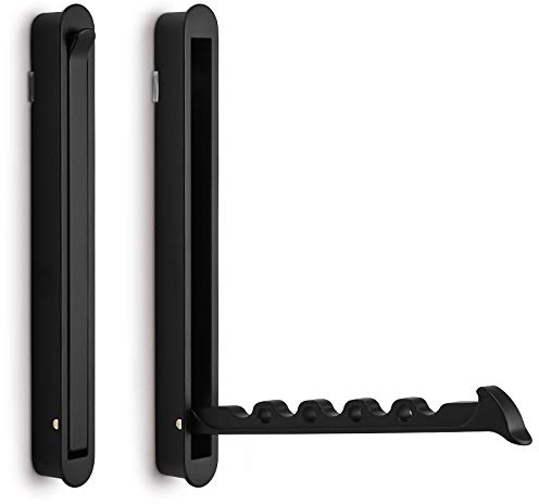 Moderner Klapphaken ZILLY zum Einlassen schwarz HxB 140 x 16 mm Bohrlochabstand 128 mm Garderobenhaken Kleiderhaken von SO-TECH®