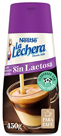 NESTLÉ LA LECHERA Leche condensada Desnatada sin lactosa Botella Sirve Fácil 450g