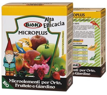 Bioki Concime con microelementi, Boro, Manganese, Zinco, e Ferro Astuccio da 350 gr