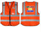 UNIGIFT Personalisierte Salzmann 3M Warnweste mit mehrfarbigem Logo und mehreren Taschen, hergestellt mit 3M Reflektierendem Material - Orange hochsichtbar Sicherheitsweste Arbeitsweste