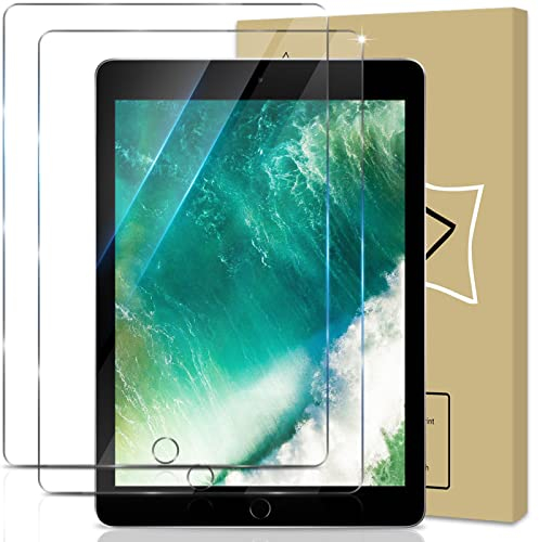GiiYoon-2 Piezas Protector Pantalla para Apple iPad (9,7 Pulgadas, 2018/2017 Modelo, 6ª / 5ª generación), iPad Air 1, iPad Air 2, iPad Pro 9,7 Cristal Templado,9H Dureza Vidrio Templado