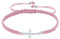 LES POULETTES BIJOUX - Bracelet Argent 925 Croix Lien Tréssé - Classics - Rose