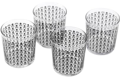 Set de 4 vasos de agua calavera 35cl Scalpers Home