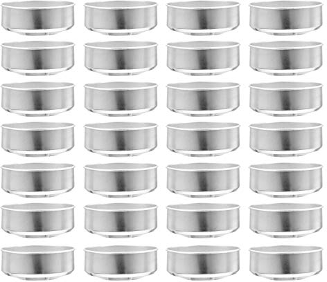EXCEART 100 Stück Aluminium Teelicht Dosen Tasse Teelicht Leere Hülle Kosmetische Gewürze Süßigkeitenhalter Können Kerze Schimmel Behälter für DIY Kerzen Ohrringe Herstellung Lieferungen