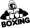Decus Shop Boxing Mann Hoodie 2732 // Sticker Aufkleber vers. Größe Farbe