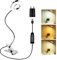 Akynite Klemmleuchte USB Silber mit Adapter und Kabel, 48 LED Schreibtischlampe mit Schwanenhals, 3 Farbwechsel, Flexibel Leselampe Bettlampe Klemmbar, Bett Lampe Kopfteil, Makeup Light