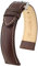 HIRSCH Uhren-Band Boston L - modisches Premium-Lederband für Deine Armbanduhr - Braun - 20 mm