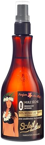 Soleil des Isles | Aceite seco de bronceado 100% natural - Perfume de las Islas - Acelerador de bronceado - Fabricado en Francia