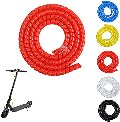 HYGJ Tmom Kabelschutz für Xiaomi M365/m365 Pro/Pro 2/1S Elektroroller Spiralkabelschutz 1m Rot