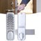 Digital Door Lock, Deadbolt Mechanical Combination Lock, Chrome Latch Keyless Entry Door Lock, Anti Theft Codes Lock for Bidirectional Gate Glass Door